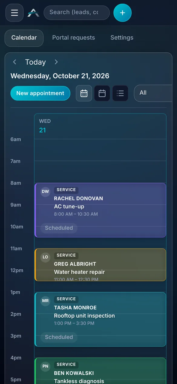 ALTITUDE day schedule on a phone